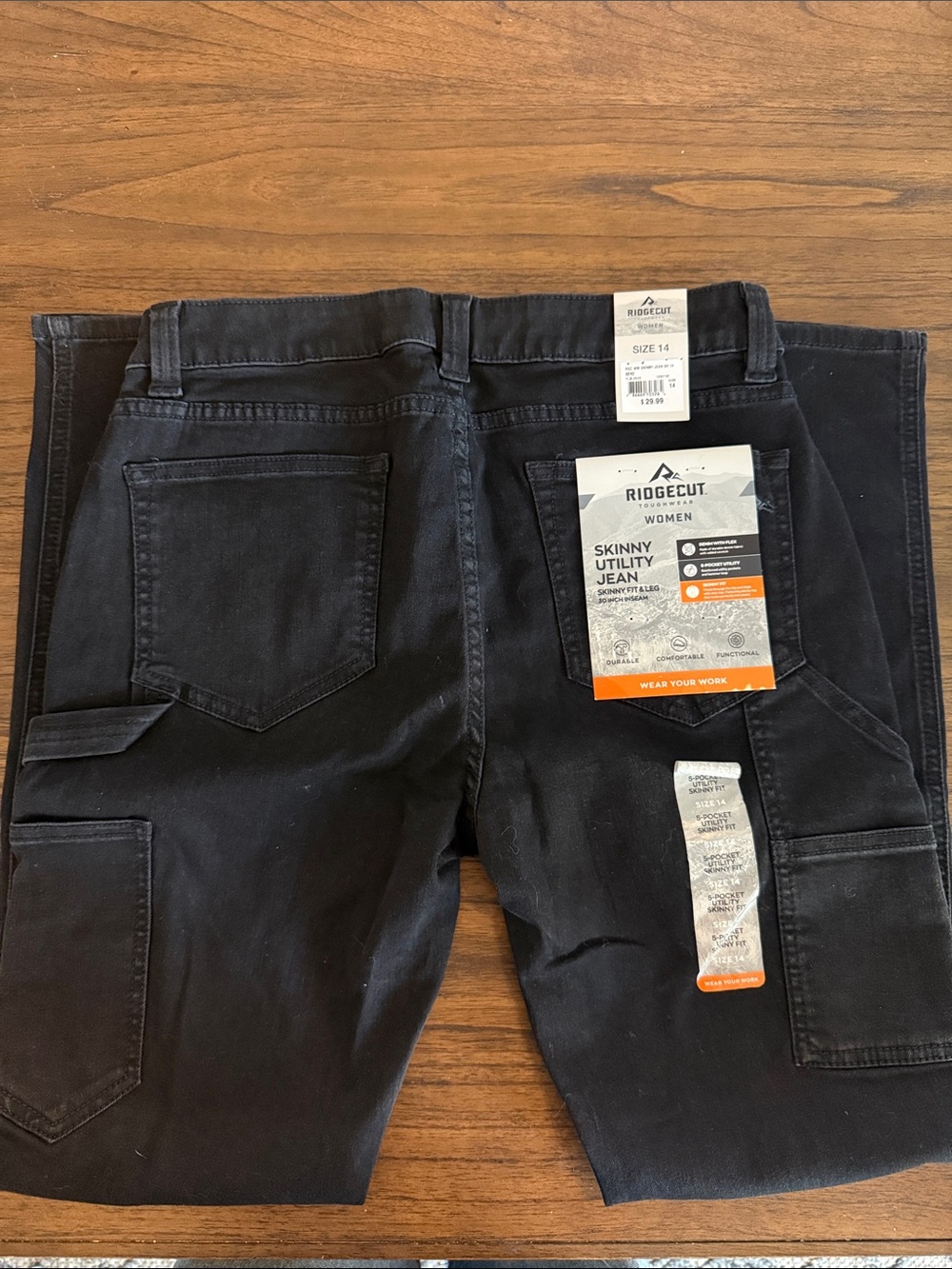 Ridgecut Women’s Black Skinny Utility Jeans